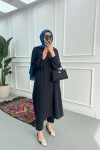 Textured Shirt Tunic Black