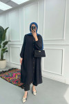 Textured Shirt Tunic Black