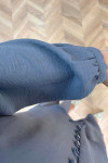 Sare Fashion Button Detailed Aerobin Shirt Set Gray