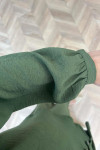 Sare Fashion Button Detailed Aerobin Shirt Set Khaki