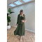 Sare Fashion Button Detailed Aerobin Shirt Set Khaki