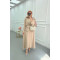 Sare Fashion Button Detailed Tie Suit Beige
