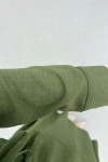 Sare Fashion Button Detailed Tie Suit Khaki