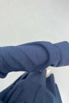 Sare Fashion Button Detailed Tie Suit Navy Blue