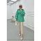 Sare Fashion Button Detailed Balloon Sleeve Shirt Benetton Green