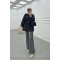 Sare Fashion Button Detailed Balloon Sleeve Shirt Black