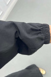Sare Fashion Button Detailed Baby Collar Trouser Set Black