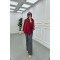 Sare Fashion Button Detailed Shirt Claret Red