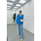 Sare Fashion Button Detailed Shirt Blue