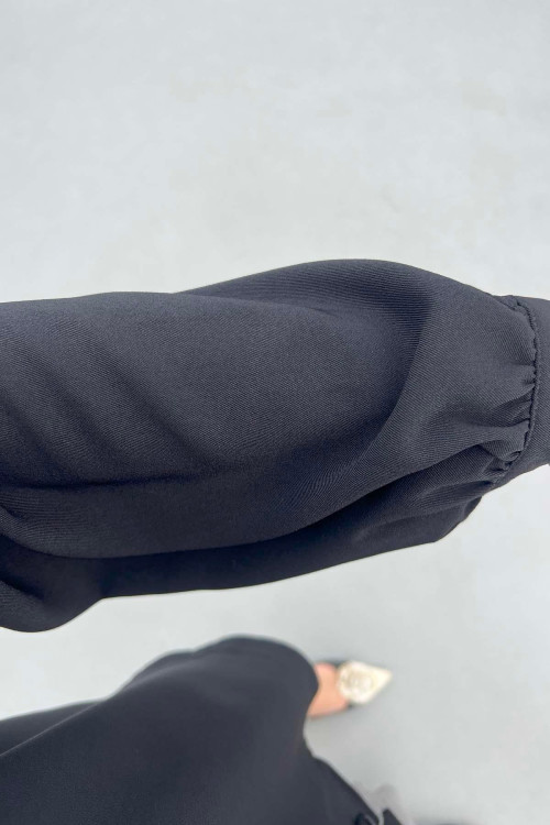 Sare Fashion Button Detailed Shirt Black