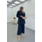 Sare Fashion Button Detailed Trouser Suit Navy Blue