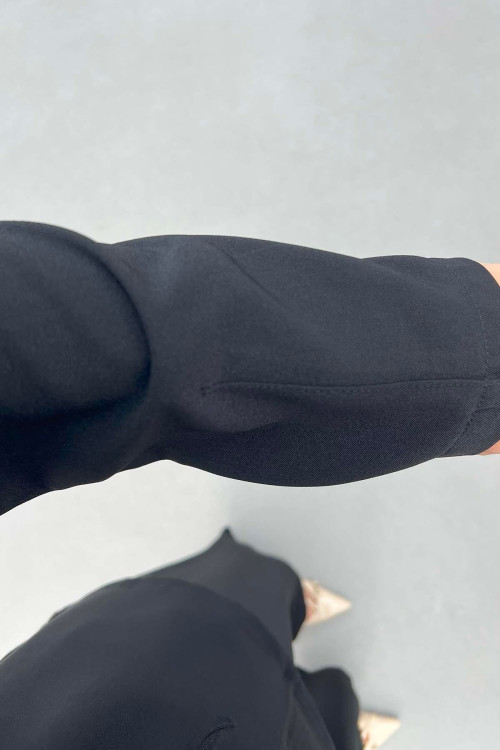 Sare Fashion Button Detailed Trouser Suit Black