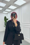 Sare Fashion Button Detailed Trouser Suit Black