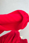Sare Fashion Button Detailed Pleated Suit Red