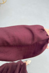 Sare Fashion Button Detailed Pleated Suit Plum