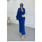 Sare Fashion Button Detailed Pleated Suit Saxe Blue