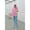 Sare Fashion Button Detailed Tencel Shirt Pink