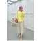 Sare Fashion Button Detailed Tencel Shirt Yellow
