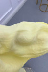 Sare Fashion Button Detailed Tencel Shirt Yellow