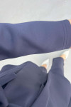 Button Detailed Collar Suit Navy Blue