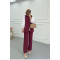 Sare Fashion Button Detailed Vest Set Burgundy