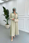Sare Fashion Buttoned Skirt Suit Soft Green