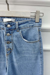 Sare Fashion Buttoned Jeans Light Blue