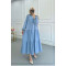 Sare Fashion Buttoned Modal Dress Baby Blue