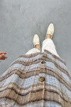 Plaid Cashmere Shirt Brown