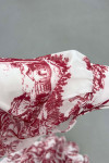 Sare Fashion Ruffle Skirted Lined Dress Burgundy