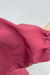 Sare Fashion Burgundy Two Piece Suit with Ruffle Skirt