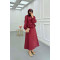 Sare Fashion Burgundy Two Piece Suit with Ruffle Skirt