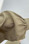 Sare Fashion Ruffle Skirted Double Suit Khaki