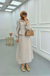Sare Fashion Two Piece Set with Ruffle Skirt Stone