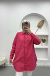 Fuchsia Shirt with Tassel Skirt