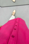 Fuchsia Shirt with Tassel Skirt