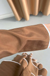 Sare Fashion Flounce Skirted Tied Dress Brown