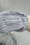 Flounce Skirted Ruffle Dress Gray