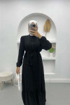 Black Ruffle Skirted Dress