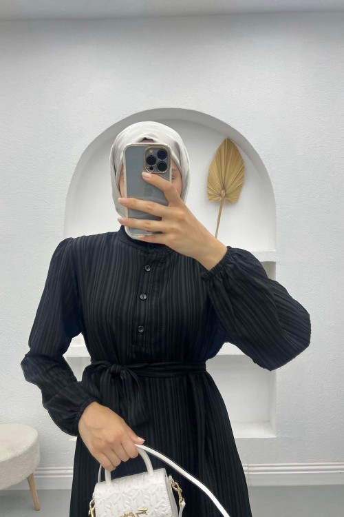 Black Ruffle Skirted Dress
