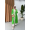 Sare Fashion Ethnic Striped Long Kimono Benetton Green