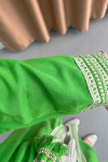 Sare Fashion Ethnic Striped Long Kimono Benetton Green