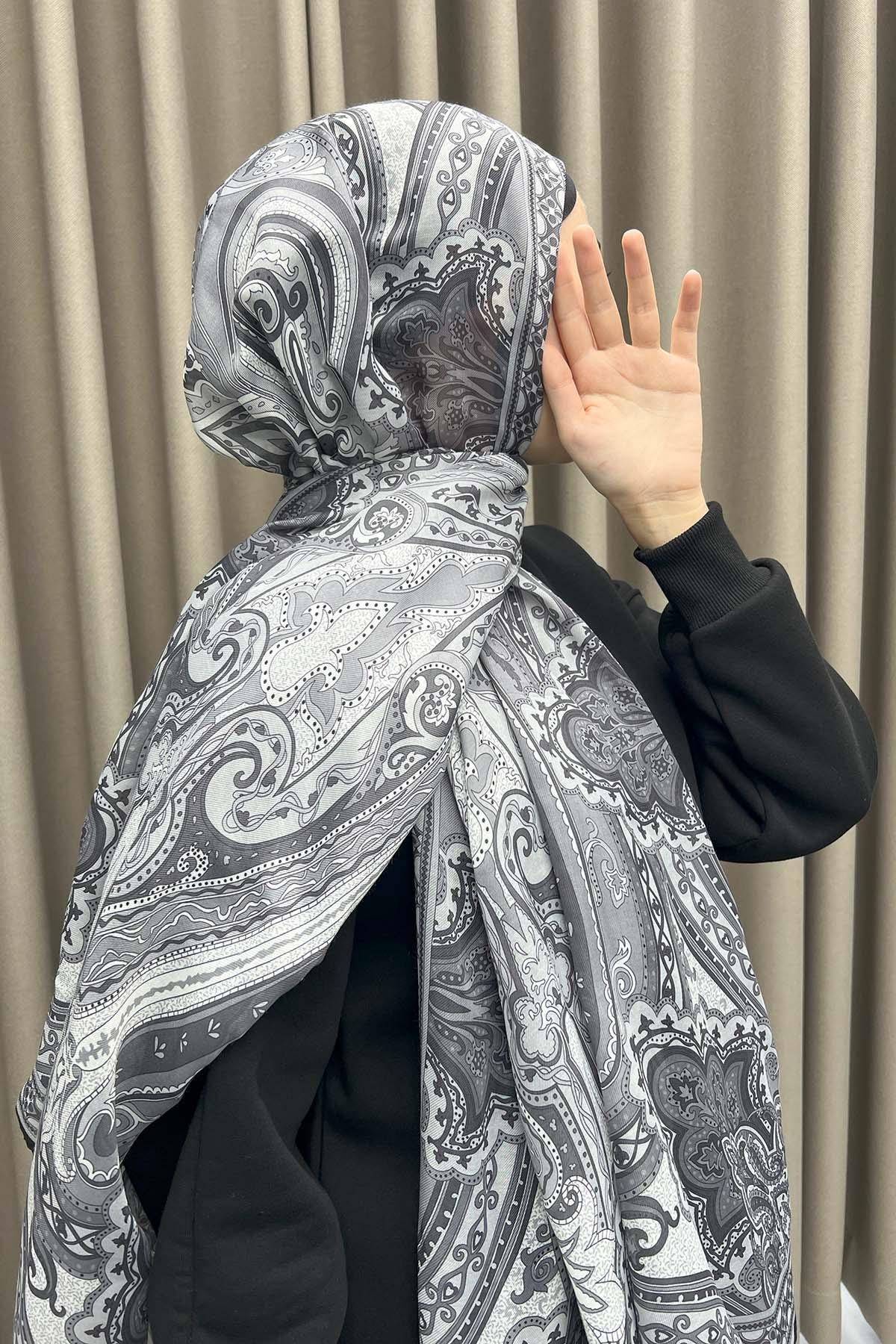 Etro Patterned Shawl Dark-Grey Etro Patterned Shawl Dark-Grey