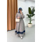 Sare Fashion Zipper Detailed Hooded Dress Gray