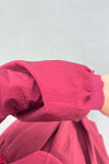 Sare Fashion Zippered Double Pocket Skirted Suit Claret Red