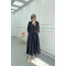 Sare Fashion Zippered Double Pocket Skirted Suit Black
