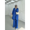 Sare Fashion Zippered Parachute Suit Saxe Blue