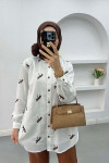 Figured Linen Suit Brown