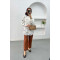 Figured Linen Suit Brown