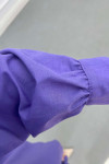 Sare Fashion Ruffle Detailed Waist Tie Shirt Purple